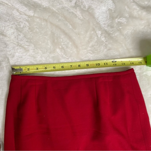 Red Wool Kasper Skirt - Picture 5 of 6